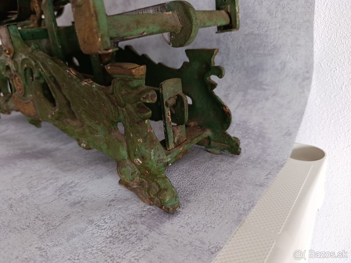 Starožitná figurální litinová váha Draci J.Sperling 5 Kg - 10