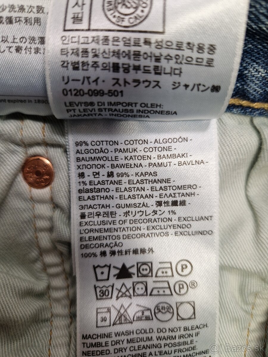 Džíny Levi's 501 '93 W34 L34-44x83x107x20 cm n669 - 10