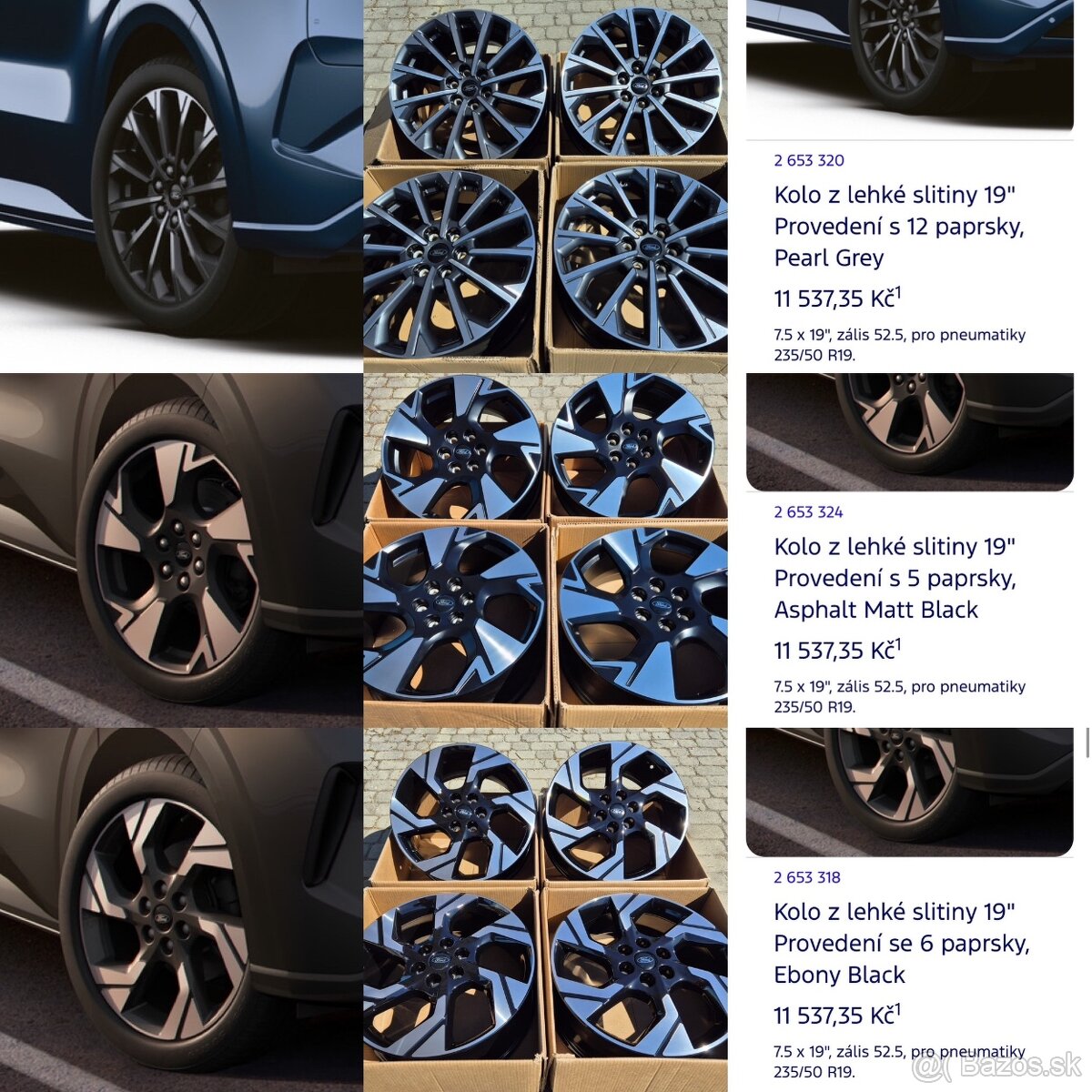 Nové originál ALU disky FORD r19 Transit Custom 6x120 - 10