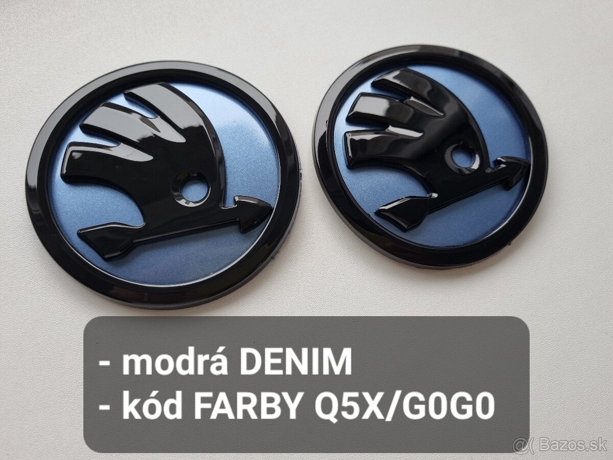 FAREBNY ZNAK SKODA - LOGO EMBLEM SKODA FAREBNE LAKOVANE - 10