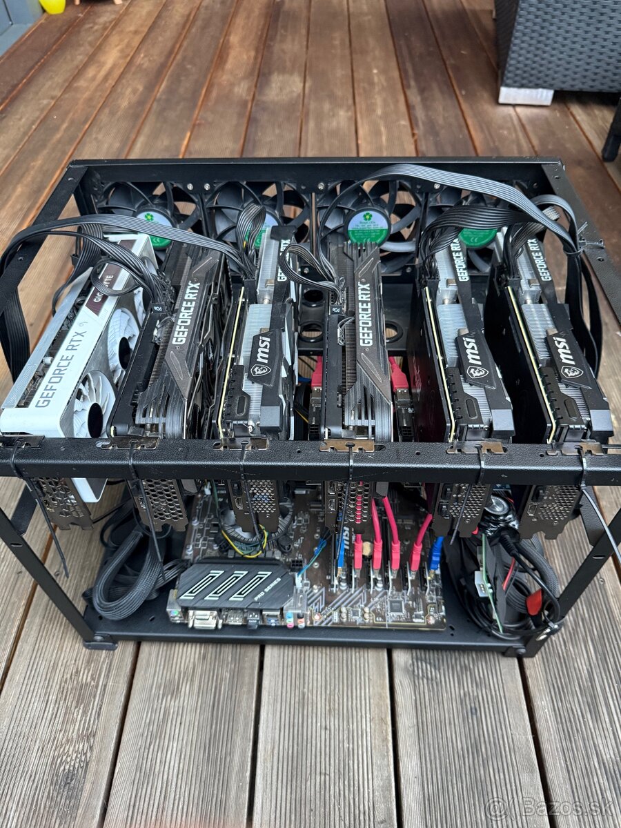 Mining rig 6× NVIDIA GeForce RTX 3060/3070 + SimpleMining OS - 10