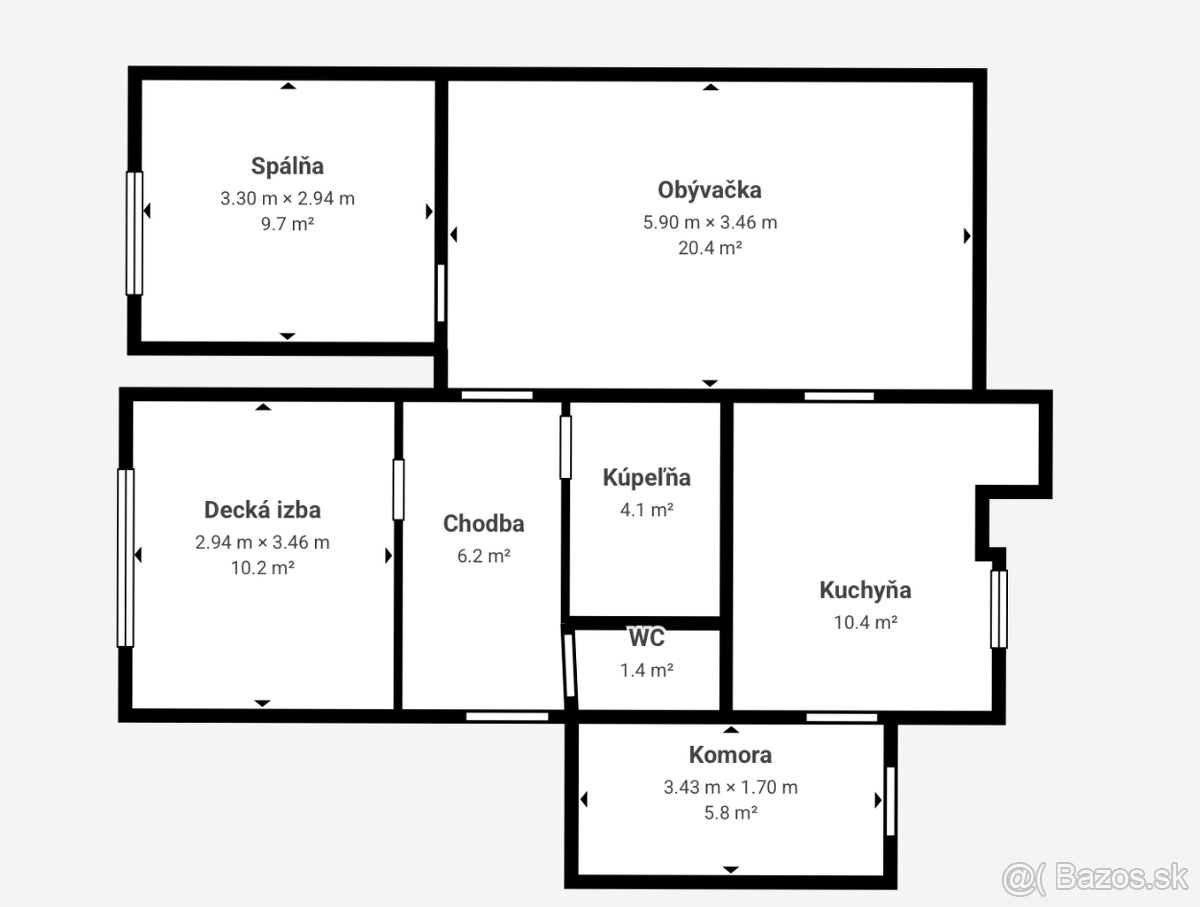 3-izb.byt Bošany - 10