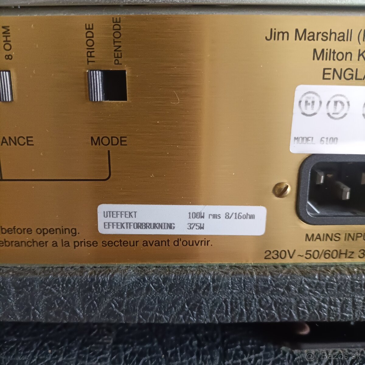 Marshall 6100 30th Anniversary – 100W – TOP STAV - 10