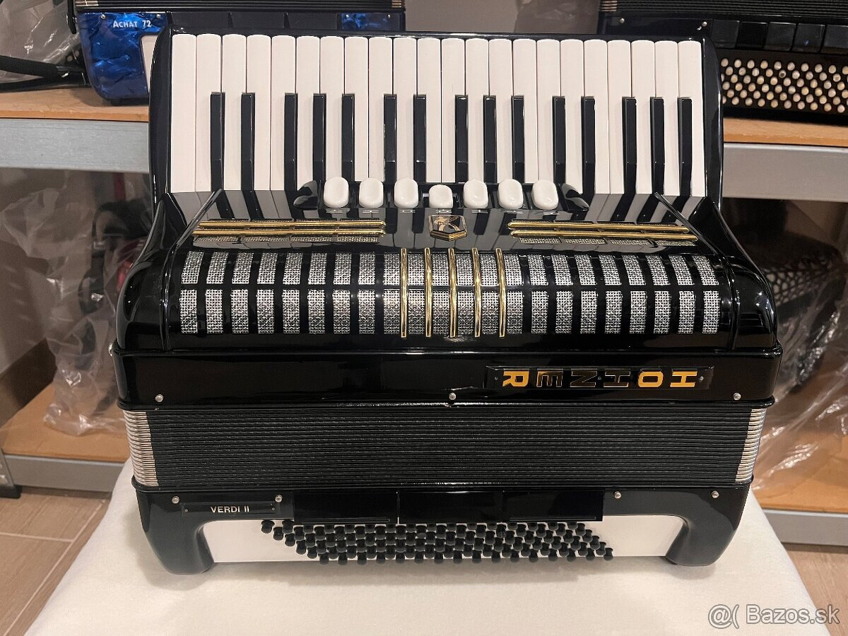 Predám akordeón Hohner Verdi II N- 96 Basový - Made in Germa - 10
