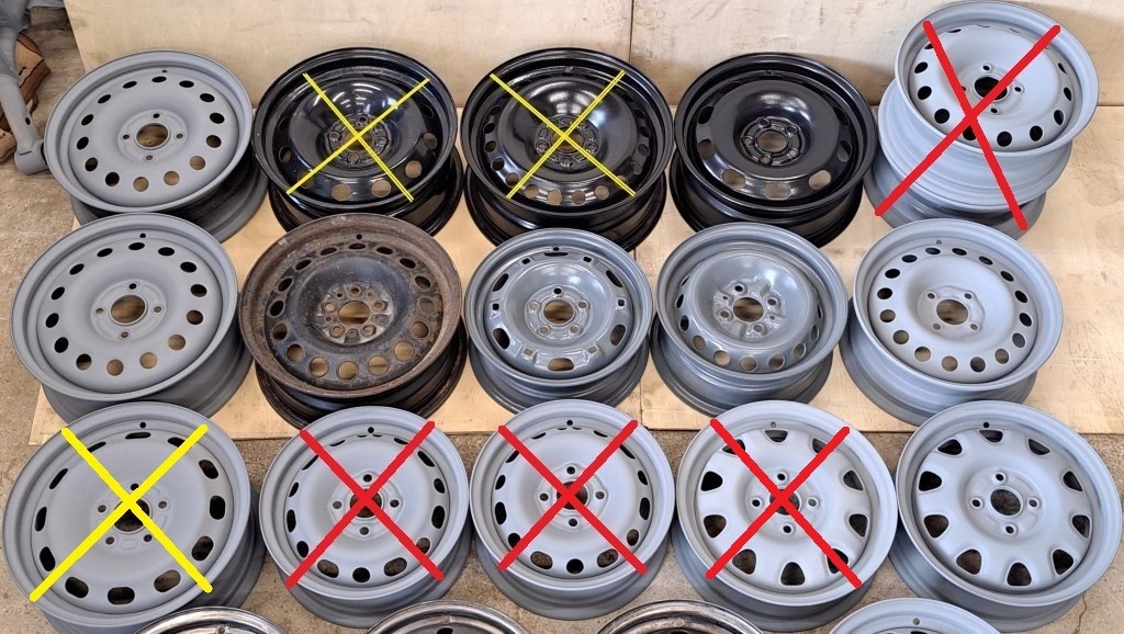 PLECH. DISKY PO 1 KUSE - ŠKODA, BMW, PEUGEOT, FORD,RENAULT, - 10