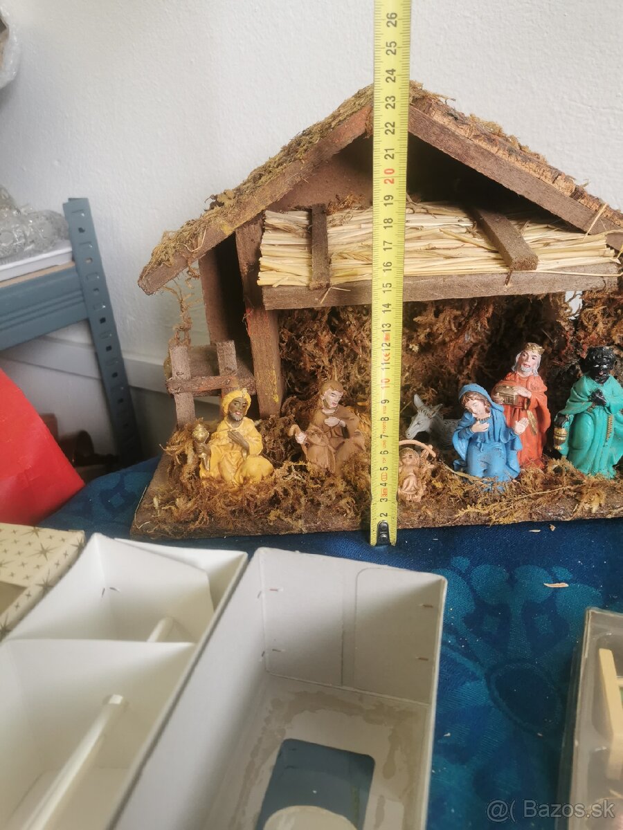 Vianoce, starožitný kolotoč, ozdoby, špic - 10