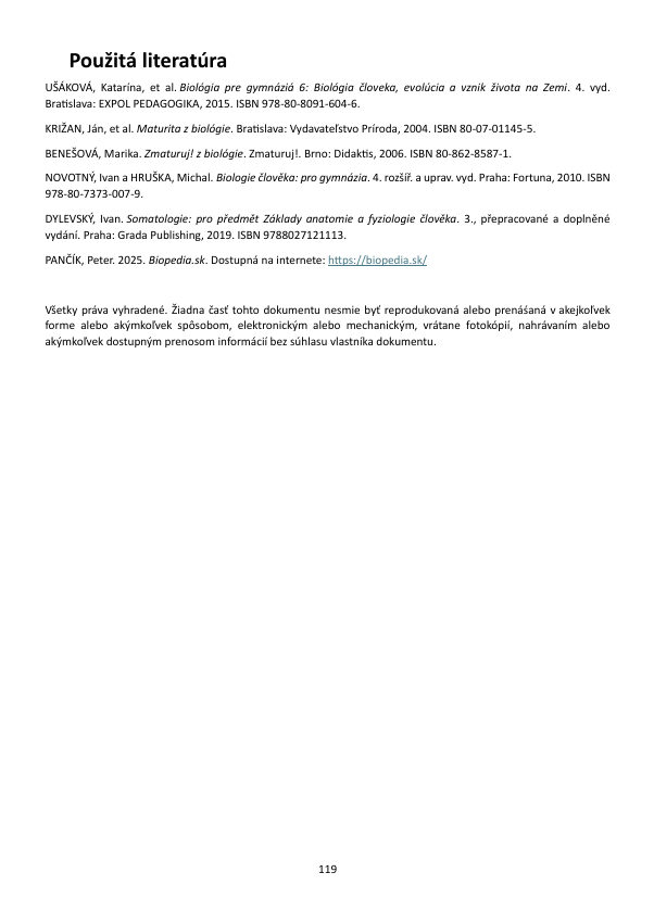 Biológia človeka - 10