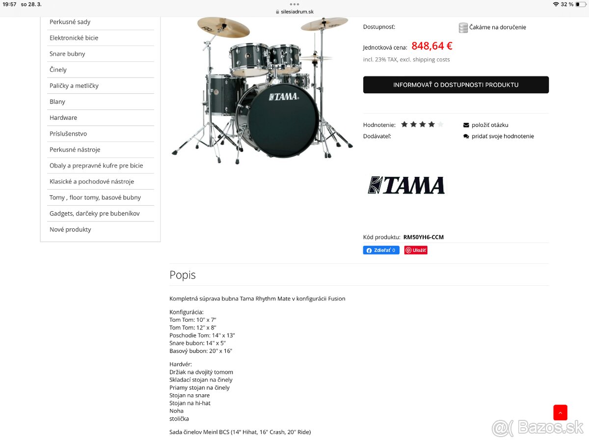 Tama Rhythm made komplet sada - 10