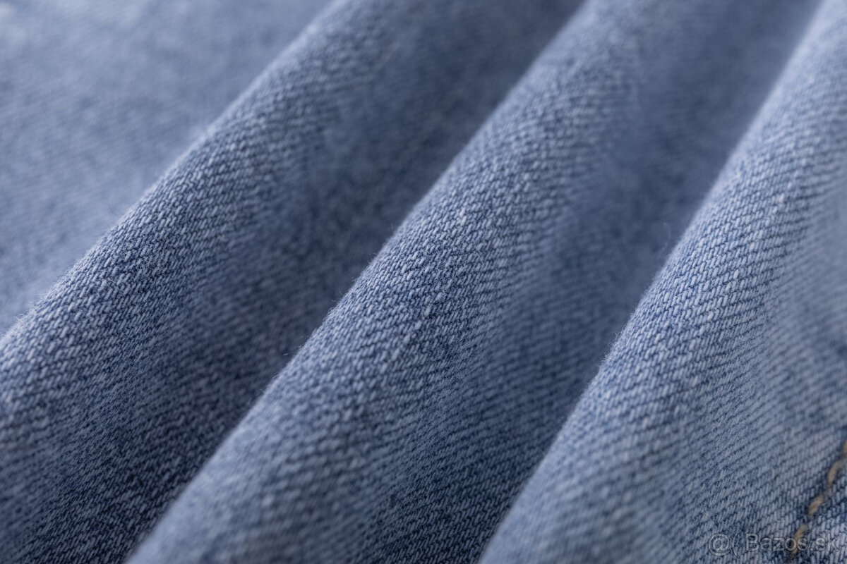 Dievčenská rifľová bunda s volánikmi – nová - 10