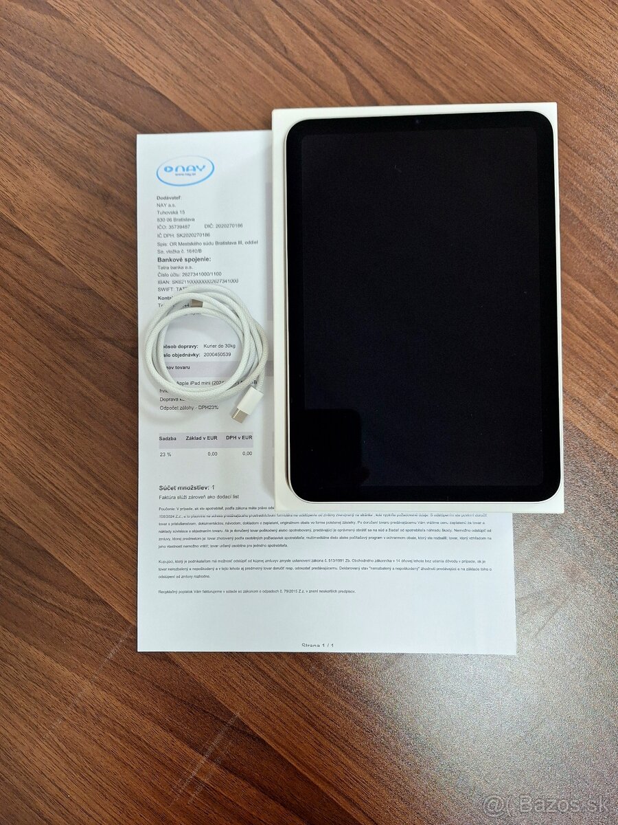 Apple iPad mini (A17 Pro) 128GB, záruka do 10/2027 - 10