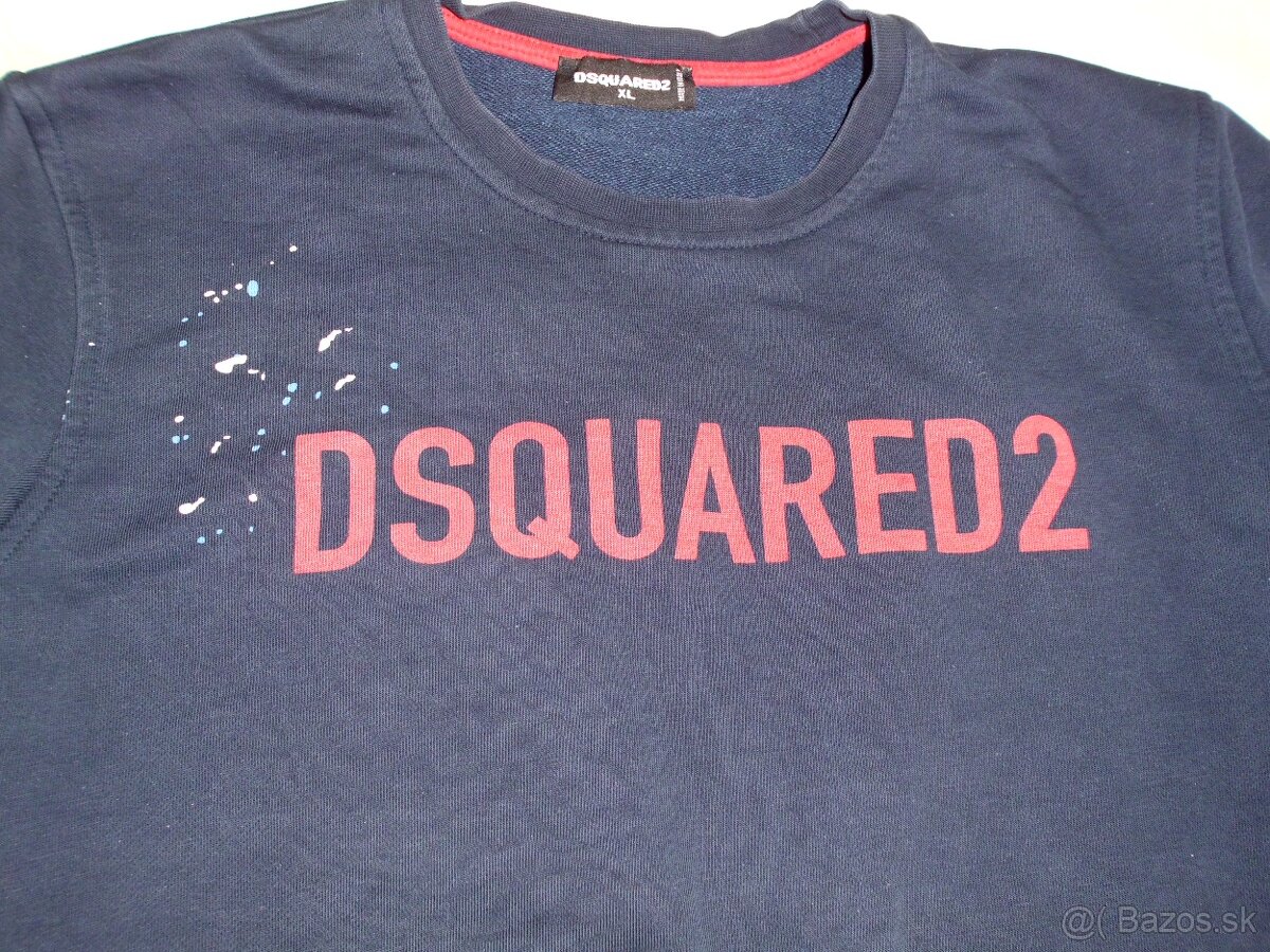 Dsquared pánska mikina tmavomodrá L-XL - 10