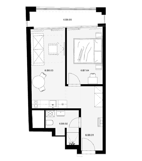 Ponúkam na predaj 2-izb. apartmán s terasou, Žilinská, BA I - 10