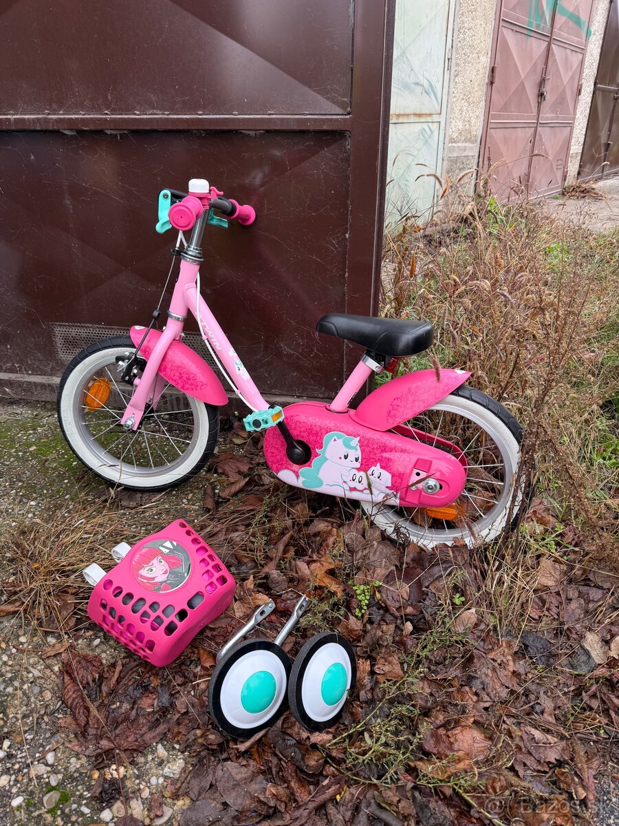 Dievčenský bicykel s prídavnými koliečkami - 10