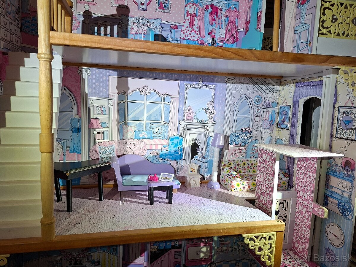 Veľký drevený barbie dom - 2 ks - 10