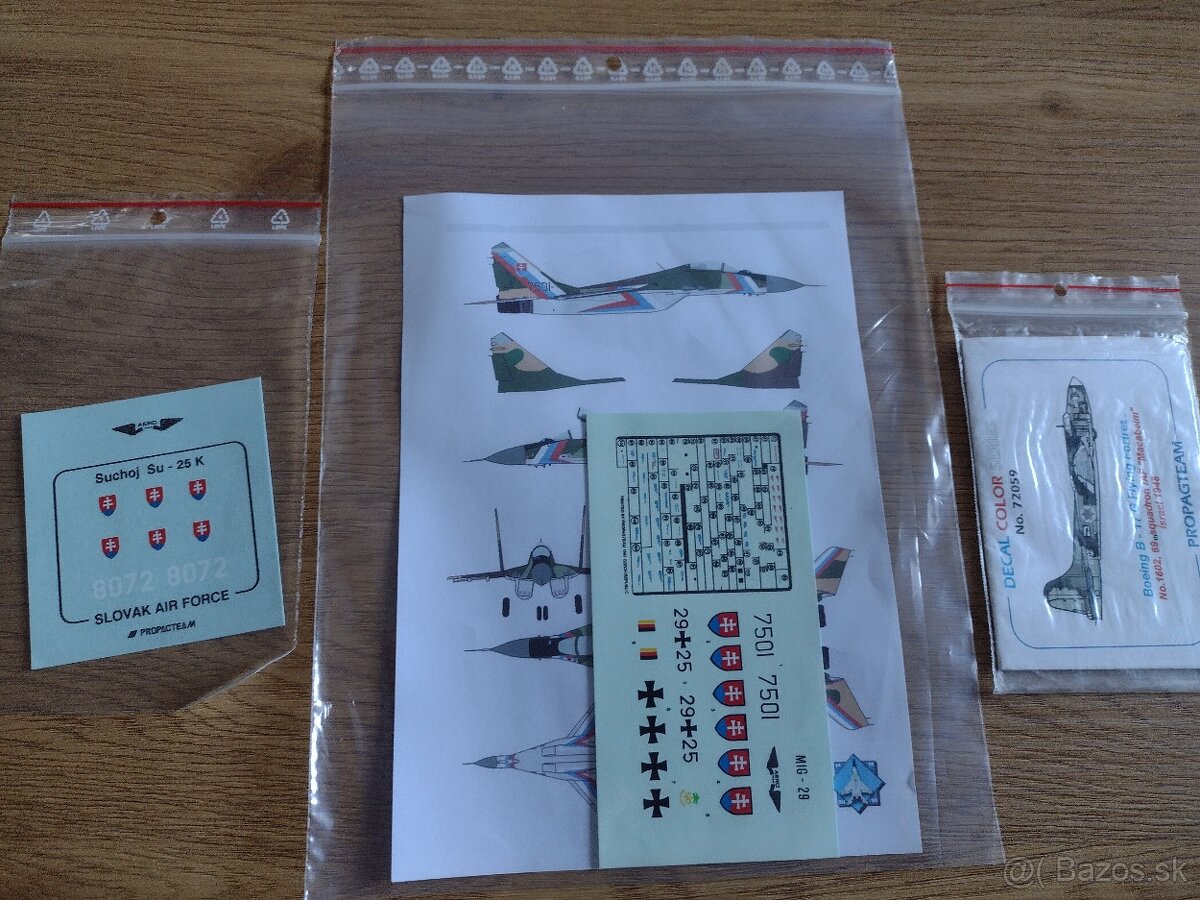 Plastikové modely 1:72 obtlačky - 10