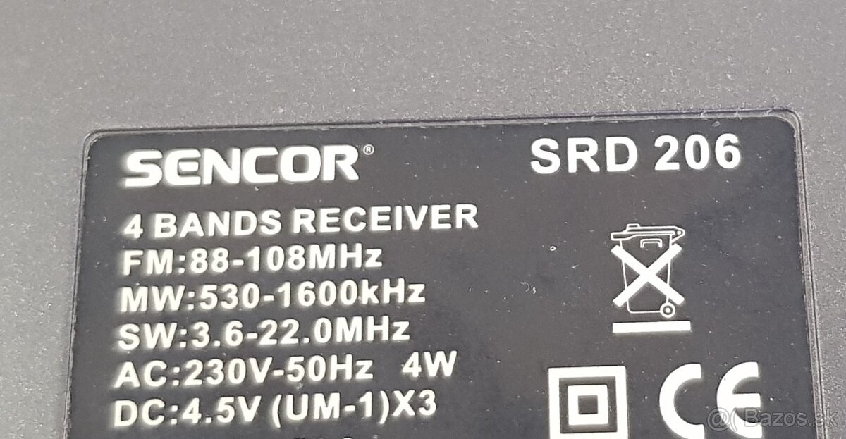 SENCOR rádio "tranzistorové" - 10
