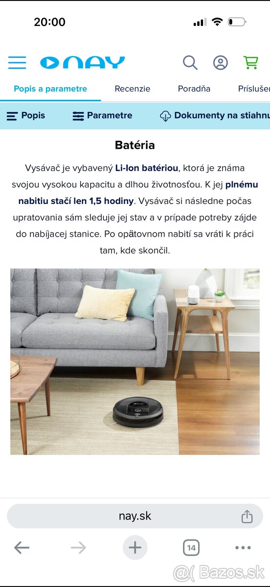 Robotický vysávač urobiť roomba i7 - 10