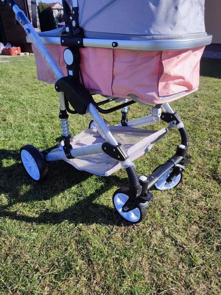 Nový kombinovaný kočárek 3v1 (růžový) - 10