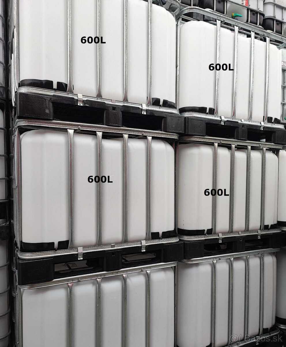 predám certifikované 600l ibc kontajnery na potraviny a ADR - 10
