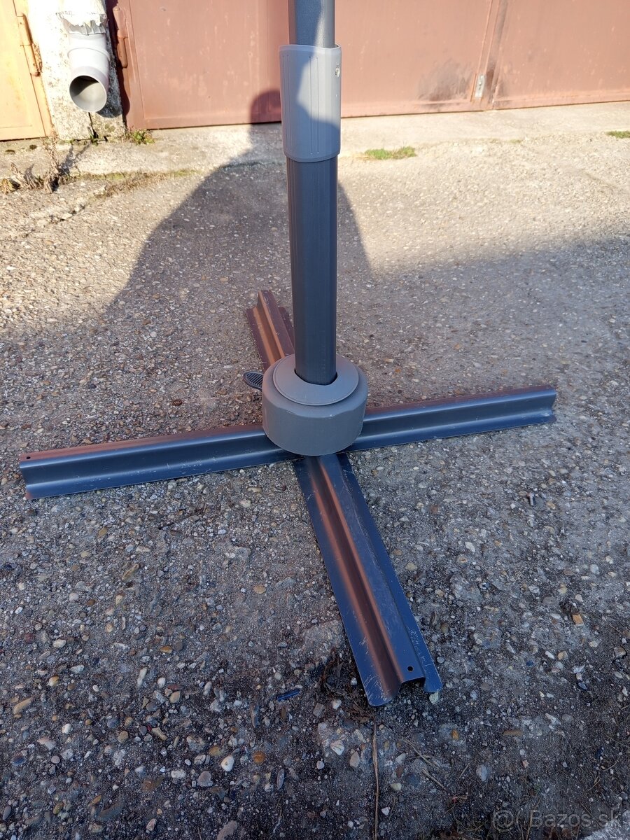 Slnečník Santorini 3m, šedý - 10