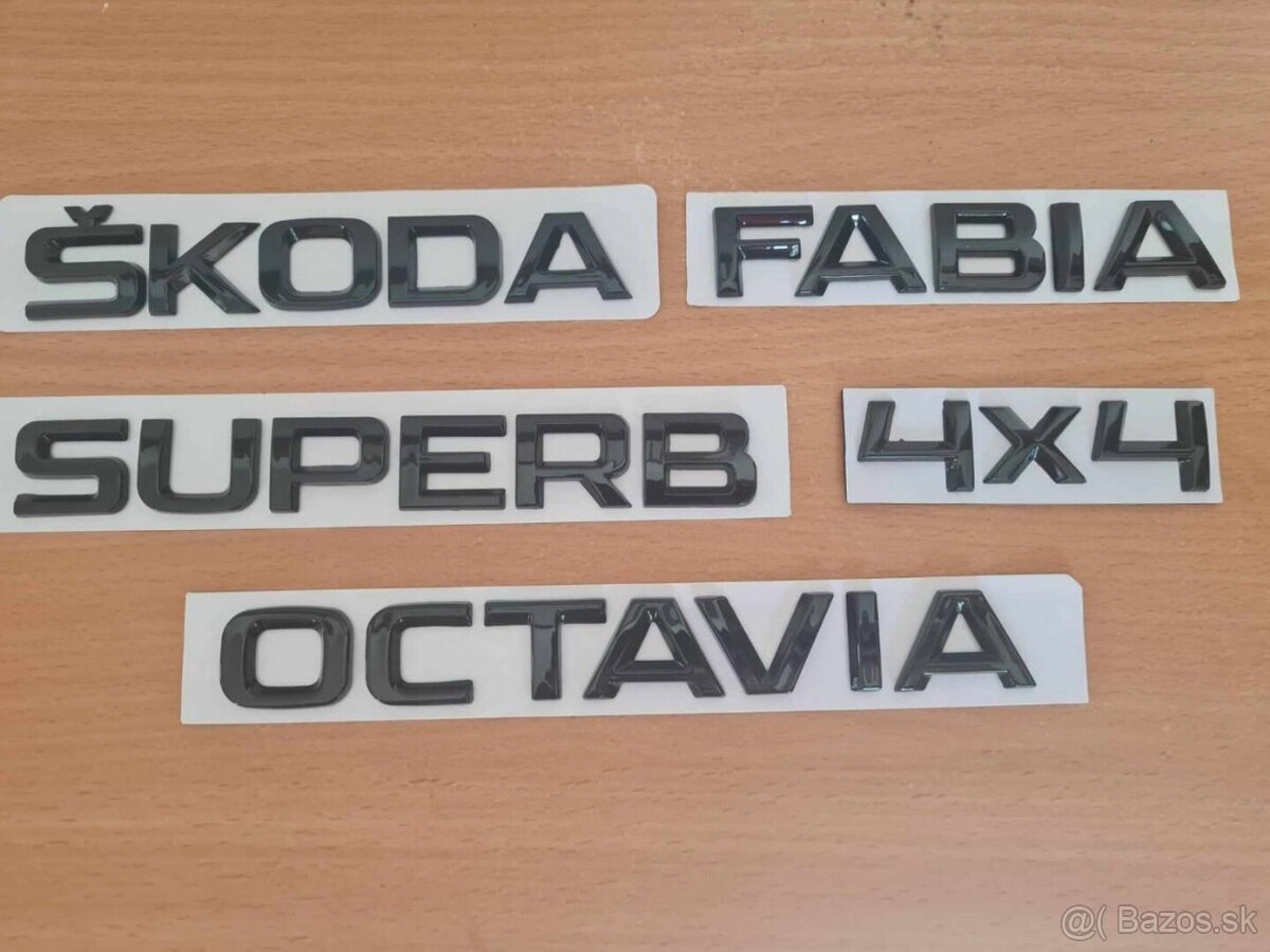 ŠKODA nápisy ČIERNE / CHROMOVE - 10