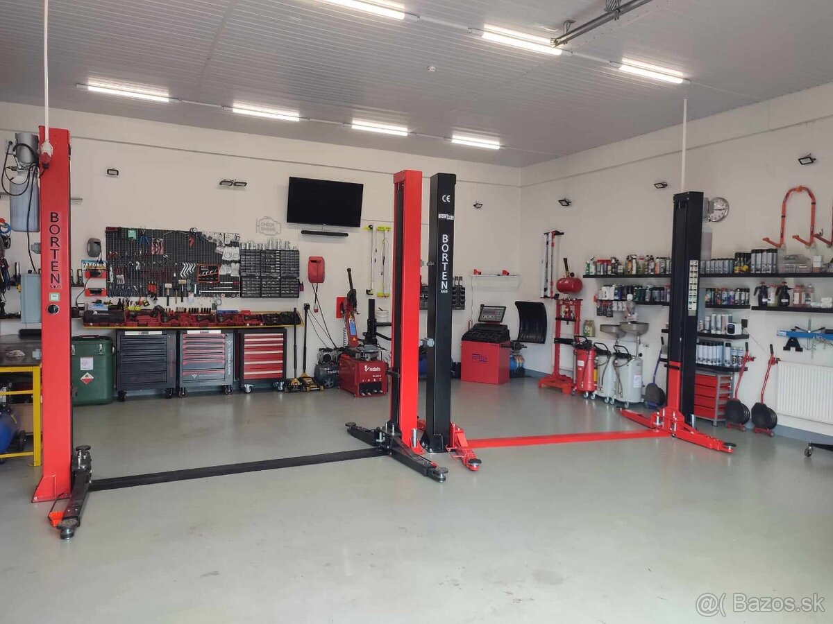 Dvojstlpový zdvihák BOR 4,2Ton a 5TON ramena 3dielne automat - 10