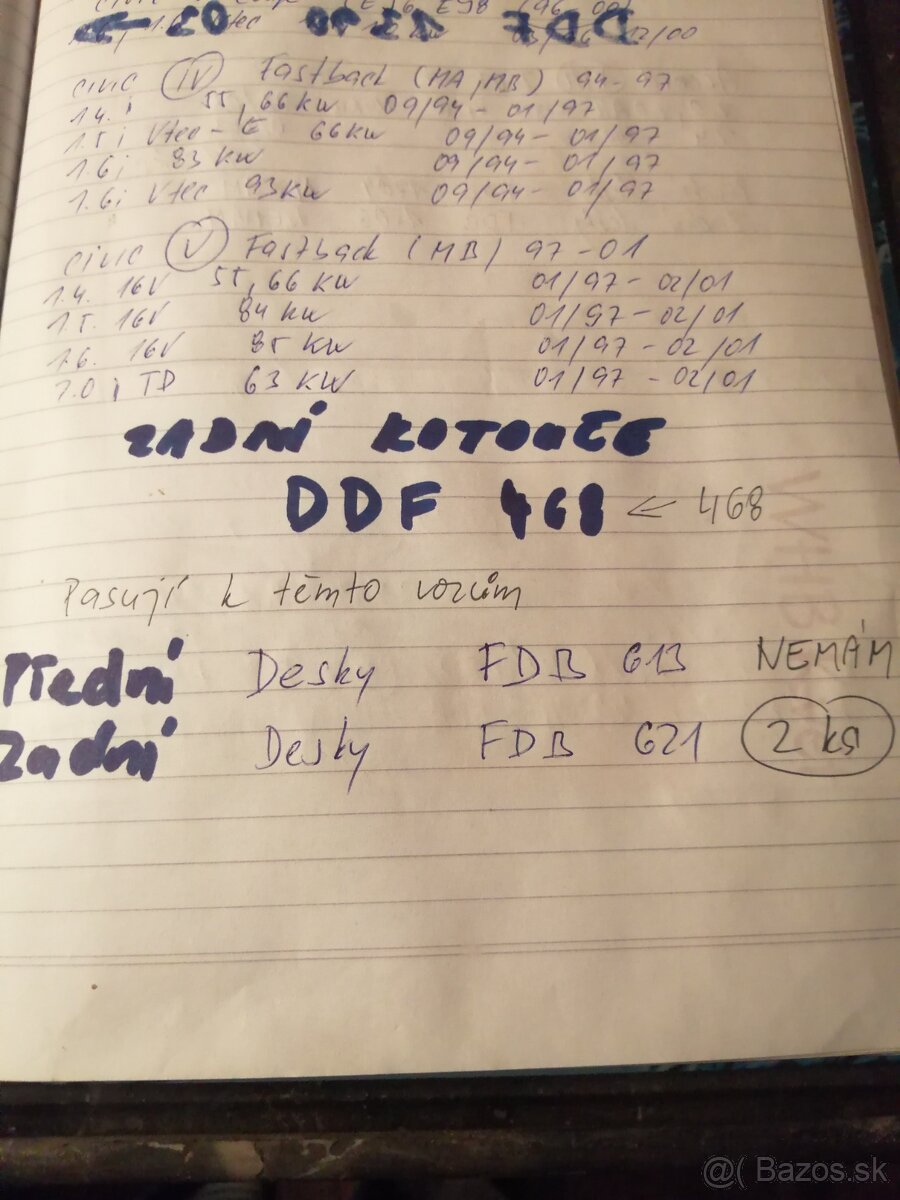 HondaProdám nové přední, zadní brzdové kotouče značky Ferodo - 10