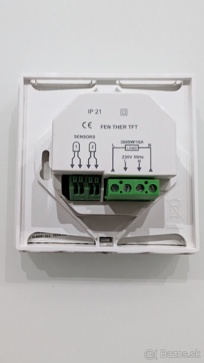 Termostat (dotykový),Programovateľný, priestor + podlaha - 10