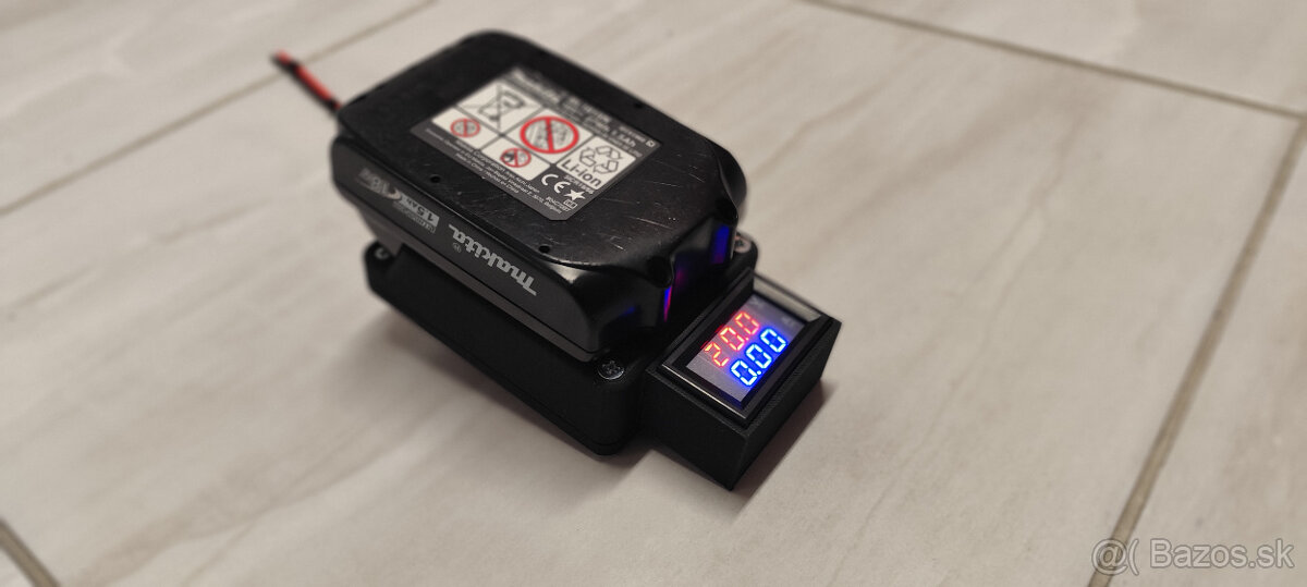 Adaptér batérie makita 18V s voltmetrom ( Hranatý/Okrúhly ) - 10