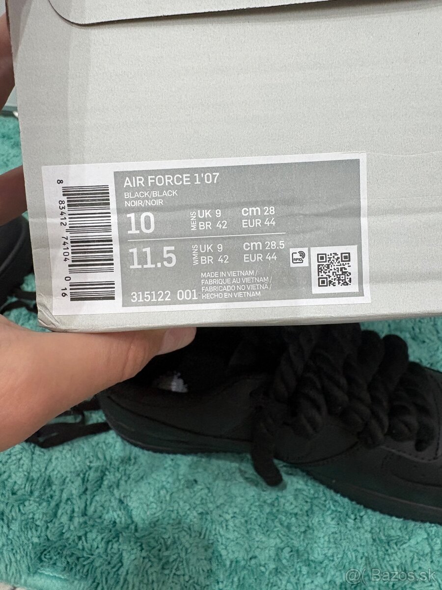 Airforce 1 čierne 44 rope laces - 10