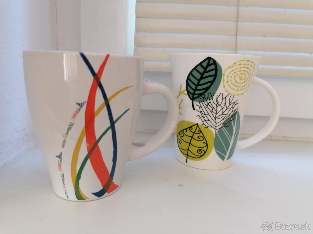 Poháre, hrnčeky rôzne + detský príbor - 10