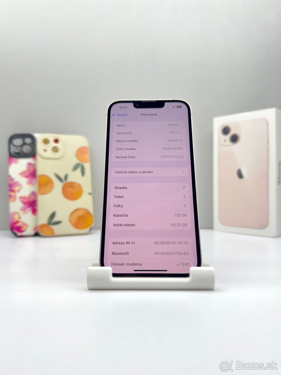 iPhone 13 PINK 128GB TOP STAV-AKO NOVÝ 100% BATÉRIA - 10