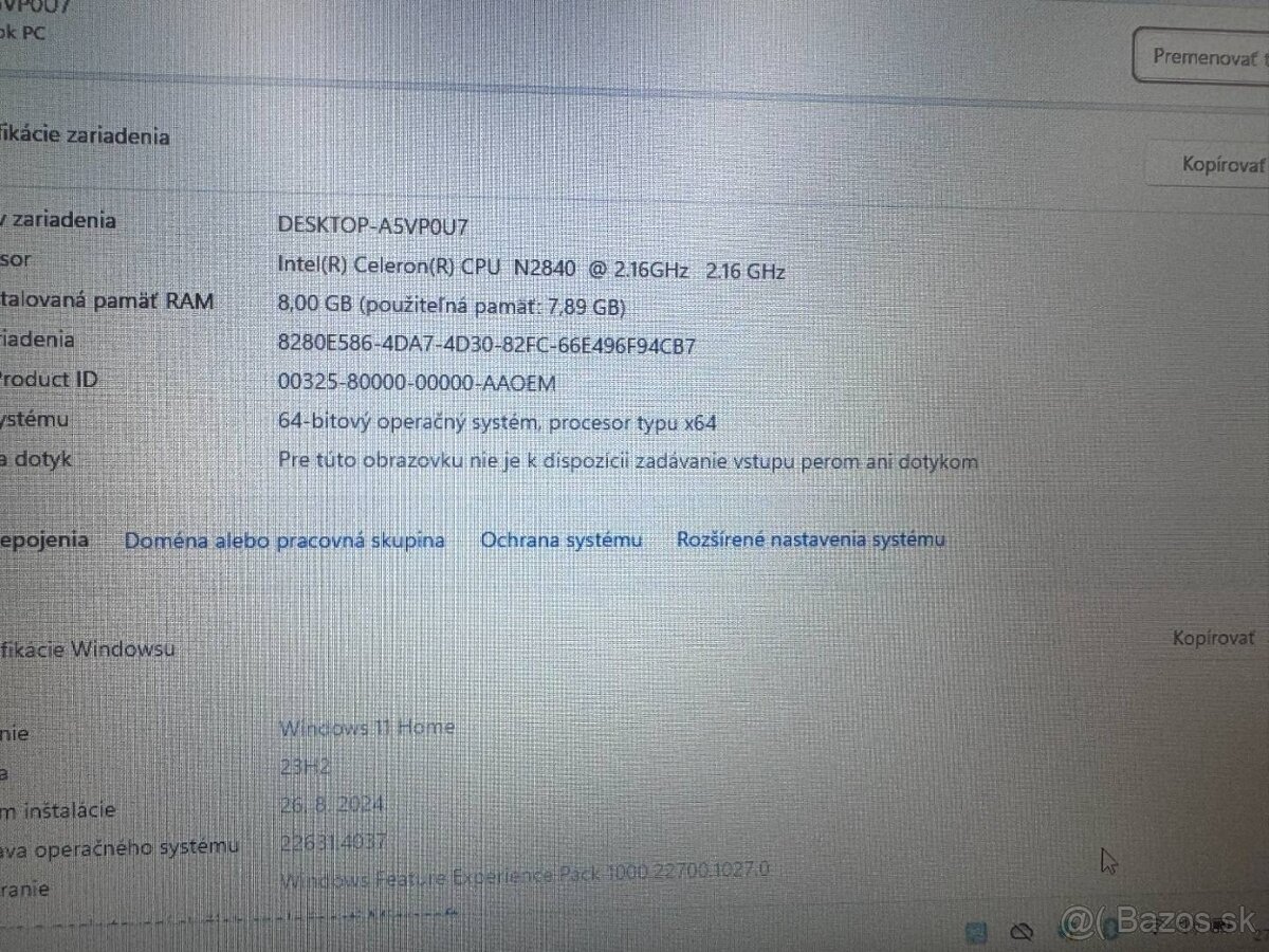 Notebook 14" HP.Intel Celeron 2x2,16GHz.8gb ram.120g SSD - 10