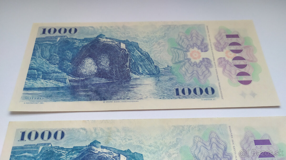 1000 Kčs kolok CZ lepený - 10