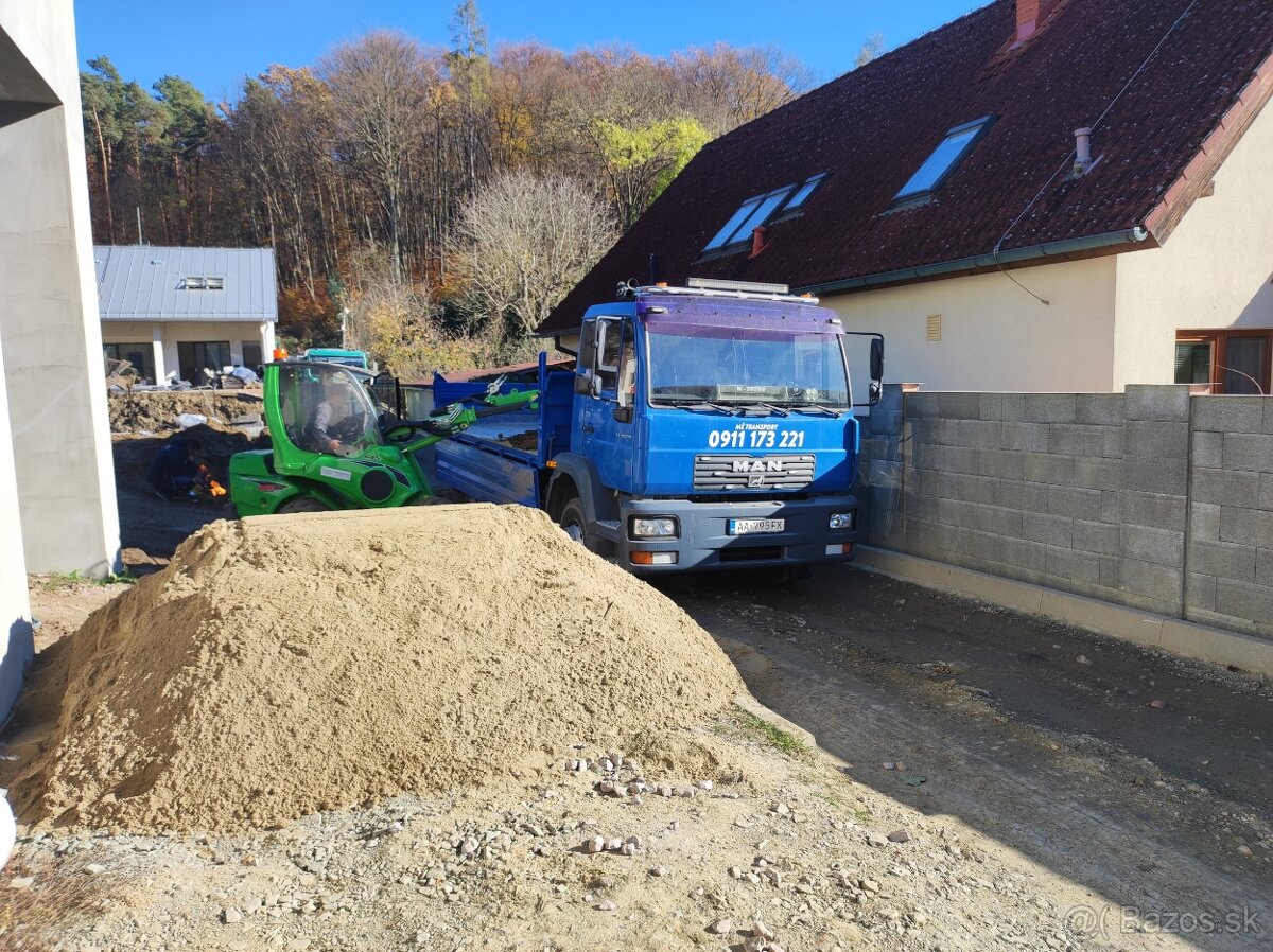 Preprava sypkých materiálov - NOSNOSŤ 8T - 10