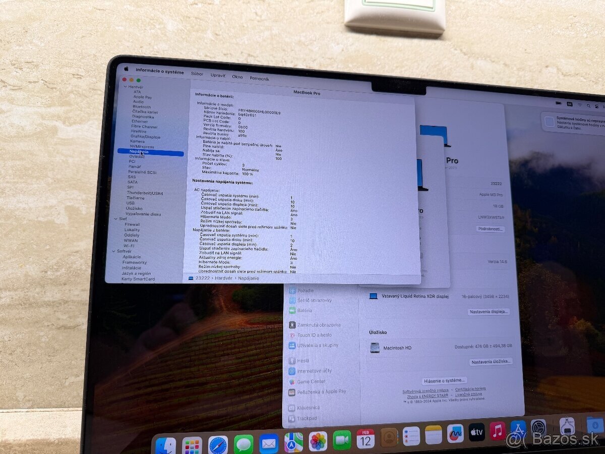 MacBook Pro 16" M3 Pro 12-CPU 18-GPU, 18GB, 512GB - 10
