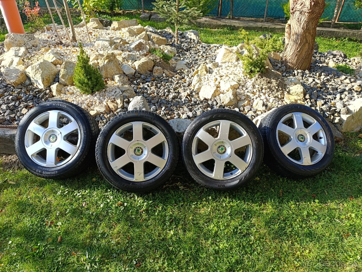 Elektróny Škoda, disky 5x112 r16 + zimné gumy 205/55 - 10