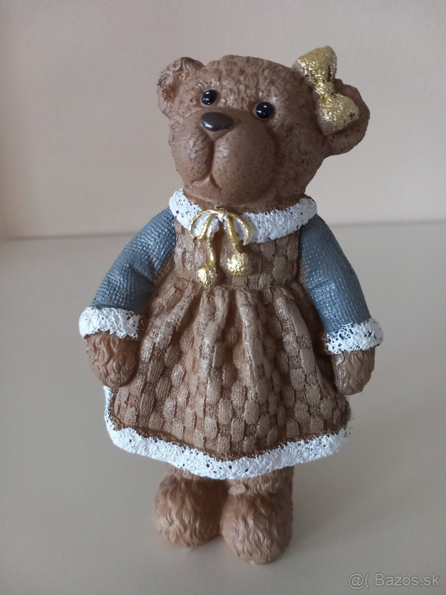 Sada 2ks stojacie keramické medvedíky - párik - 10