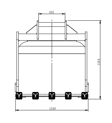 Podkopová lžíce se zuby, 130cm s upínáním S70 - 10