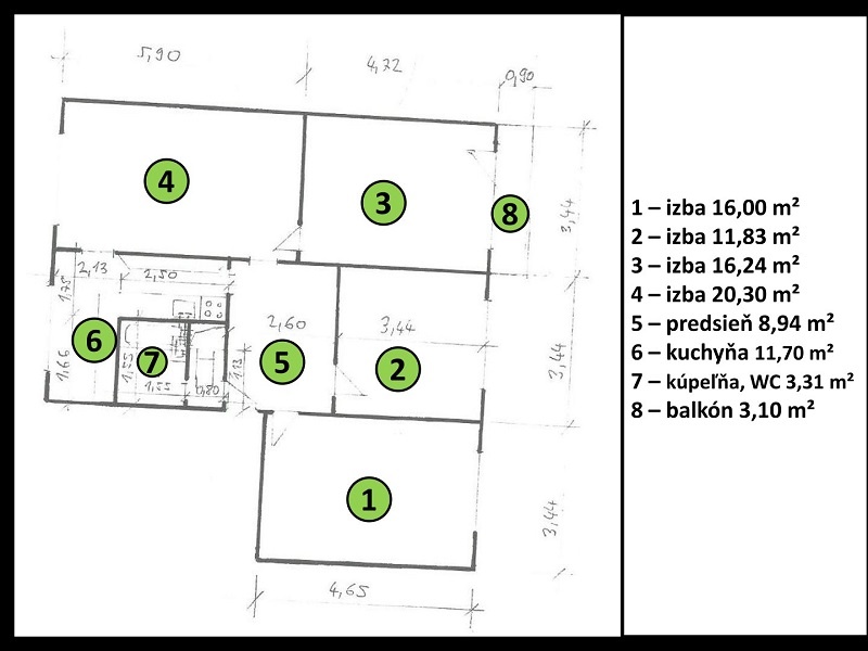 Vymením 4i byt Fiľakovo za 1i byt Detva - 10
