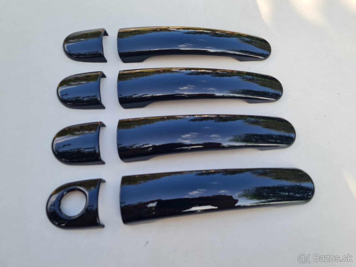 ČIERNE a KARBONOVE kľučky krytky klučiek dveri - 10