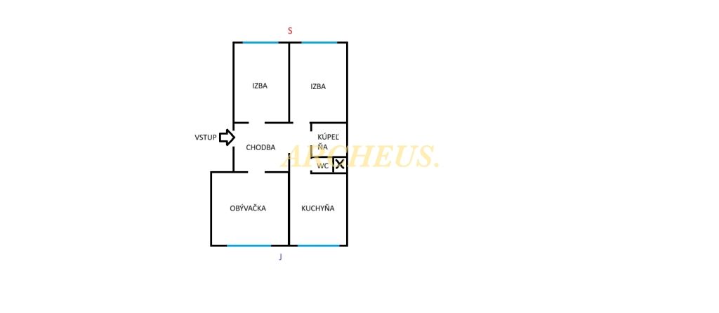 3 IZBOVÝ BYT, 70 m2, ČORDÁKOVA - KOŠICE - 10
