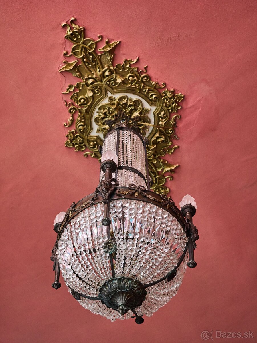 Veľký starožitný luster Ľudovít XVI - Hruška - 10