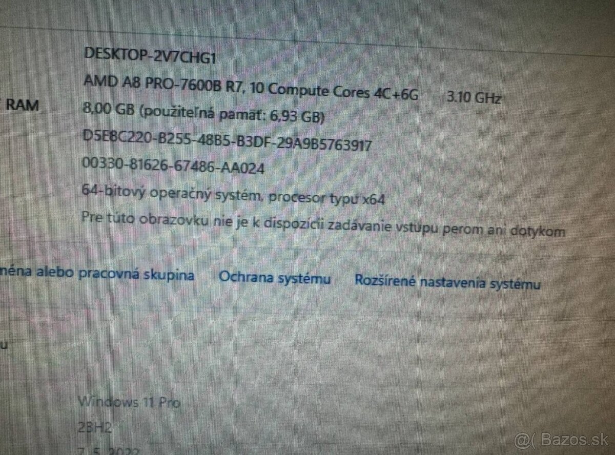 Počítač ACER SFF.Intel AMD A8 4x3,10GHz.8gb ram.120gb SSD. - 10