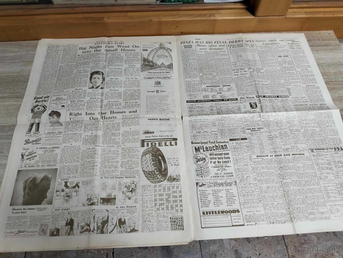 ORIGINÁL "Daily Mail" zo dňa 3.júna 1953,britský denník,de - 10