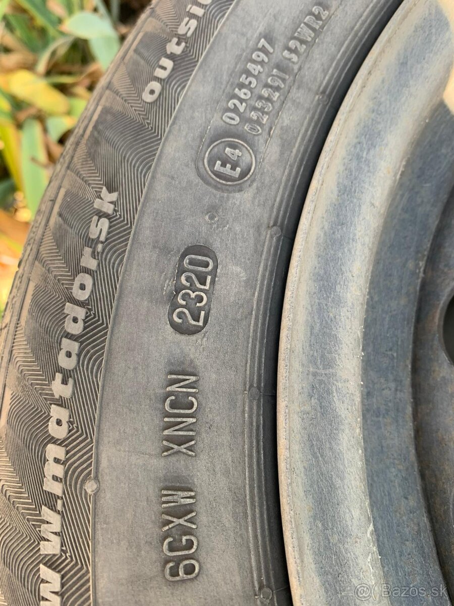 Plechove disky r16 audi vw, zimne gumy 205/60 r16 - 10