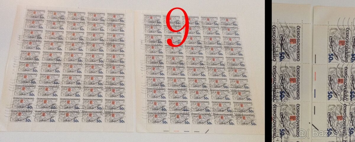 Archy ČS ZNÁMOK - kvety,lietadlo,hodiny,sova,vlak - 10