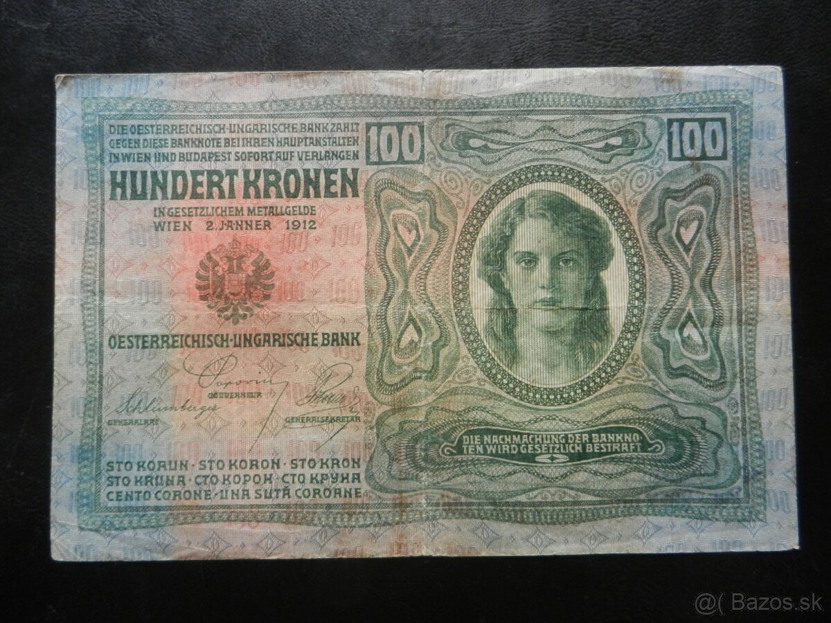 Staré vzácnejšie bankovky Rakúsko Uhorsko - 10