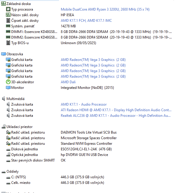 HP 255 G7 - 15.6" / Ryzen 3 / 16GB DDR4 / SSD - 10