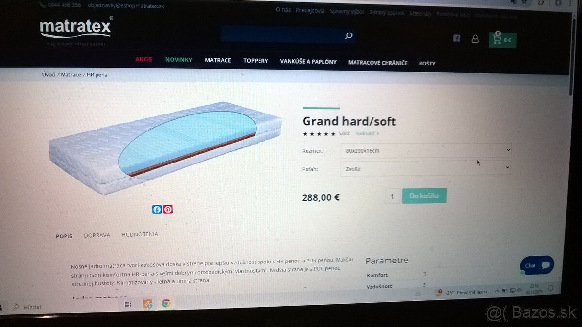 Predám posteľ s kvalitnými madracmi - 10